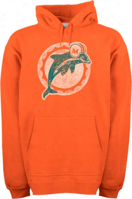 Miami Dolphins Classic Nfl Throwback Logo Hooded Sweatshirt