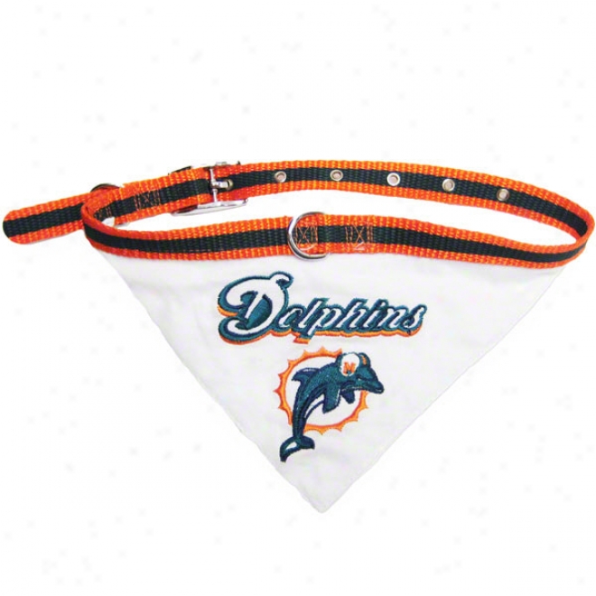 Miami Dolphins Dog Collar Bandana