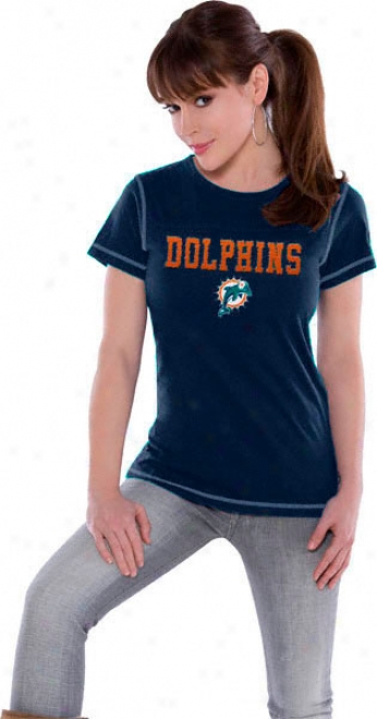 Miami Dolphins Focus Touch Organic Fashion Top - Touch From Alyssa Milano