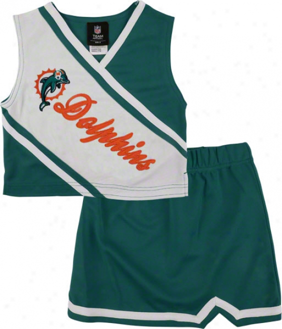 Miami Dolphins Girl's 4-6 Two-piece Cheerleader Set