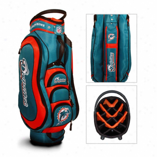 Miami Dolphins Golf Bag: 14 Way Medalist Cart Bag