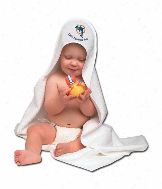 Miami Dolphins Hooded Baby Towel