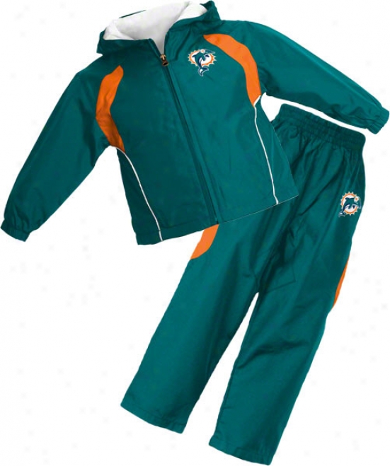 Miami Dolphins Infant Full-zip Hooded Jacket And Pant Set