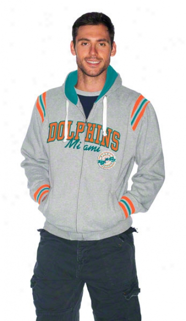 Miami Dolphins Knockout Full-zip Hooded Sweatshirt
