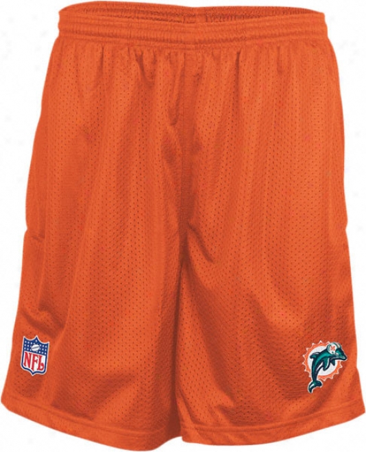 Miami Dolphins Orange Coaches' Sideline 2011 Mesh Shorts