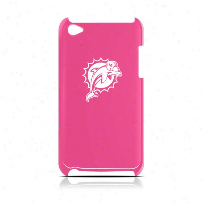 Miami Dolphins Pink Ipod Handle 4g Hard Case