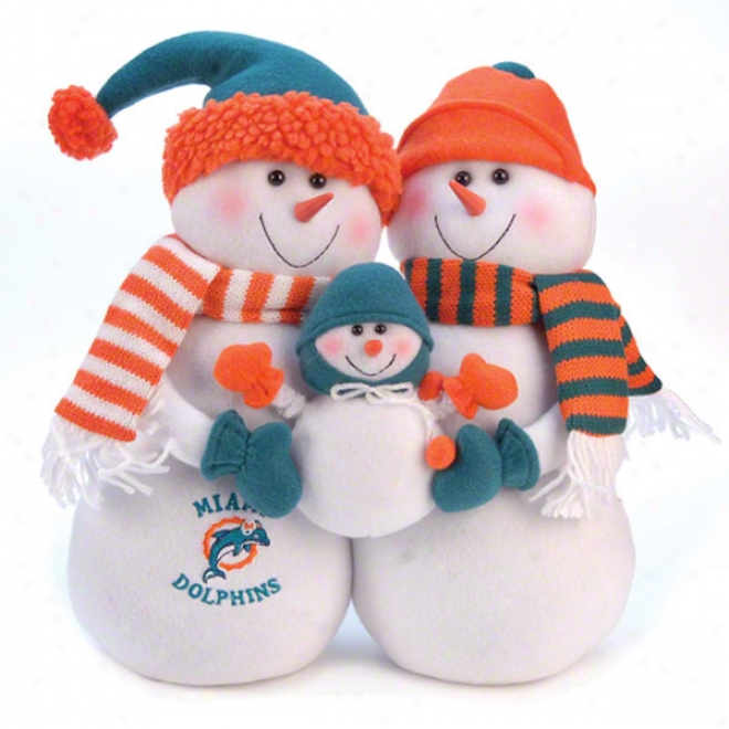 Miami Dolphins Plush Snowman Family