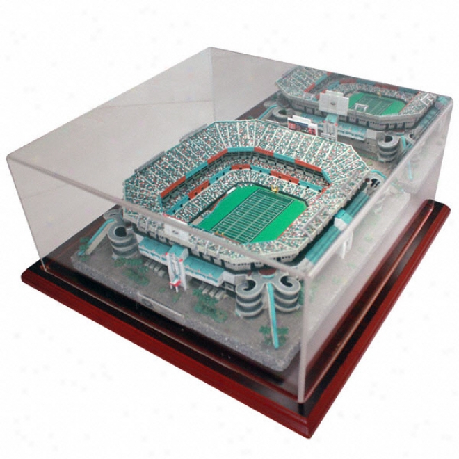 Miami Dolphins Por Player Stadium Replica With Case - Platinum Series