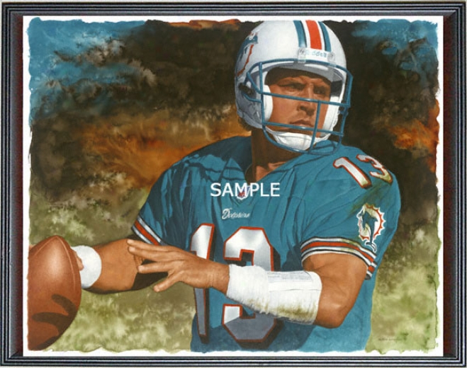 Miami Dolphins - &quotmarino&quot - Large - Framed Giclee