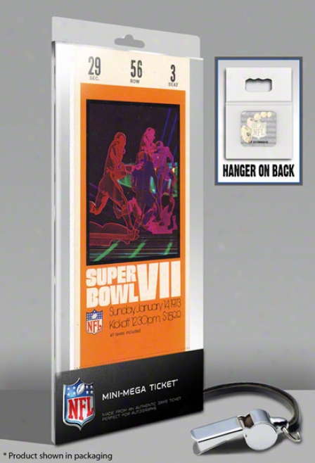 Miami Dolphins Super Bowl Vii Mini-mega Ticket