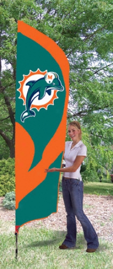 Miami Dolphins Team Pole Flag-stone