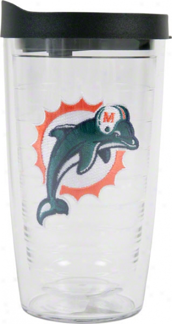 Miami Dolphins Tervis Tumbler 16 Oz Cup W/ Lid