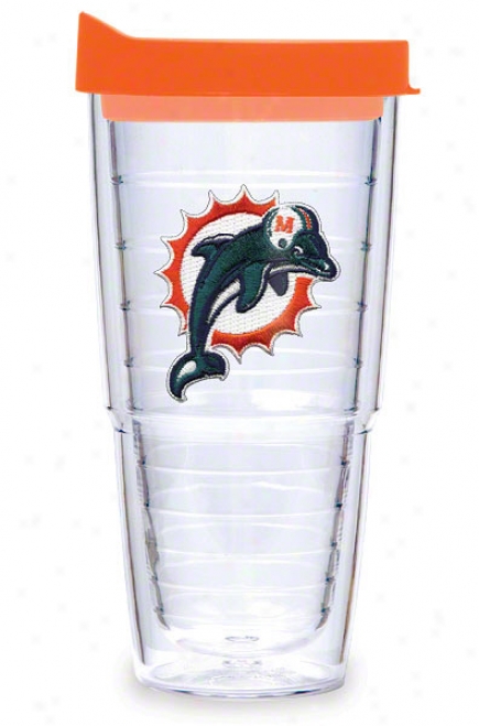 Miami Dolphins Tervis Tumbler 24 Oz Cup W/ Lid