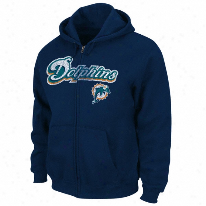 Miami Dolphins Touchback Iii Full-zip Hooded Sweatshirt