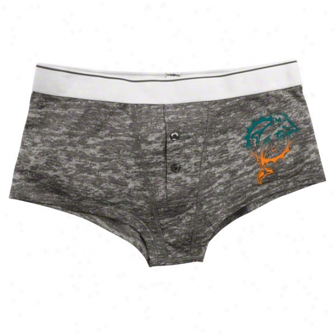 Miami Dolphins Women's Gray Boyfriend Briefs