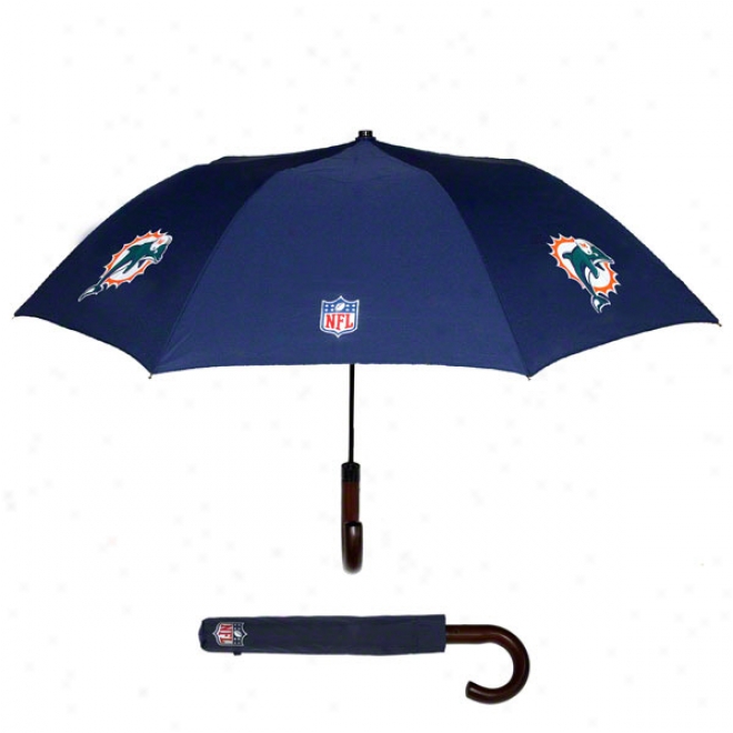 Miami Dolphins Wood Handle Umbrella