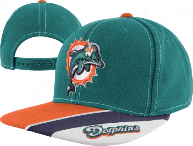 Miami Dolphins Youth Aqua Reebok Nfl Retro Snapback Cap