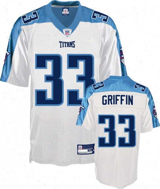 Michael Griffin Jersey: Reebok White Replica #33 Tennessee Titans Jerswy