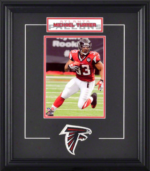 Michael Turner Framed 6x8 Photograph With Team Logo & Plate