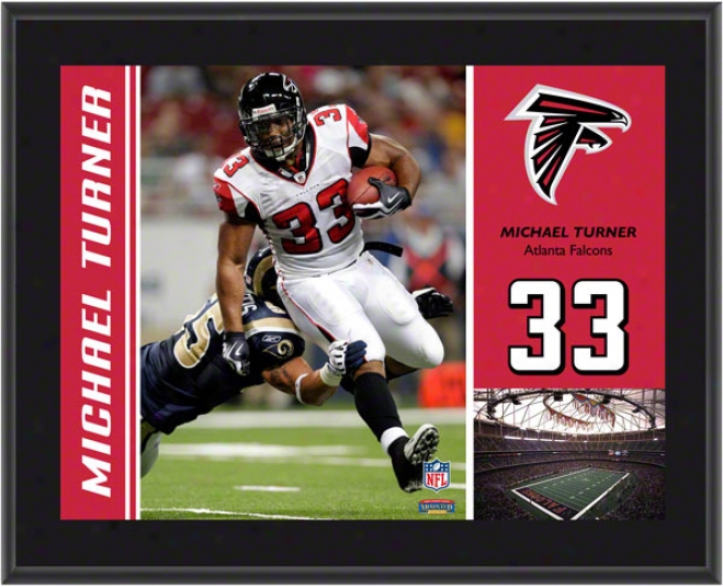 Michael Turner Plaque  Details: Atlanta Falconns, Sublimated, 10x13, Nfl Plaque