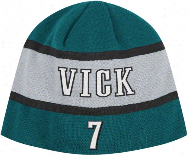 Michael Vick Philadelphia Eagles Player Name & Number Knit Hat