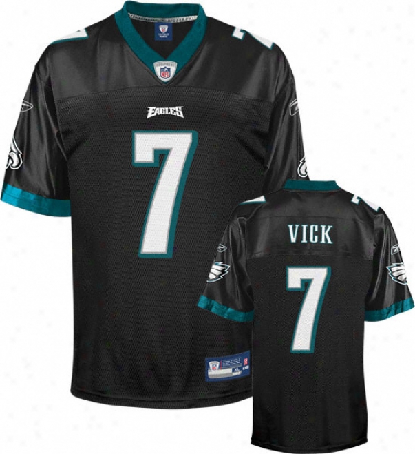 Michael Vick Youth Jersey: Reebok Black Replica #7 Philadelphia Eagles Jersey