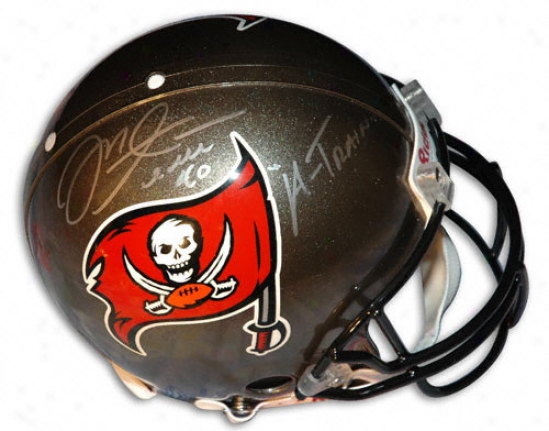 Mike Alstott Autographed Pro-line Helmet  Details: Tampa Bay Buccaneers, With ''a-train'' Inscription, Authehtic Riddell Helm
