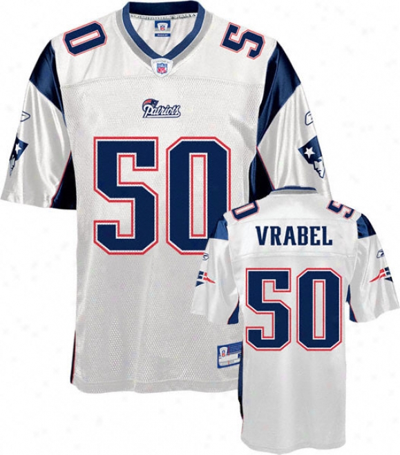 Mike Vrabel White Reebok Nfl Replica New England Patriots Youth Jersey