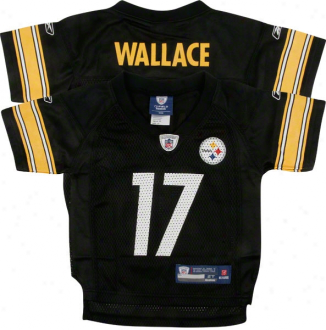 Mike Wallace Infant Jersey: Reebok Blac Pittsburgh Steelers Replica Jersey