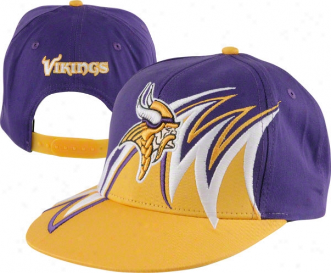 Minnesota Vikings 2 Tone Reverse Slash Snapback Hat