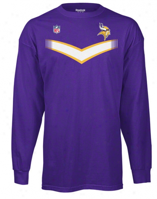 Minnesota Vikings 2011 Sideline T And T Purple Long Sleeve T-shirt