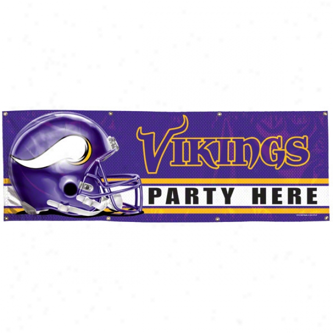 Minnesota Vikings 2x6 Vinyl Banner