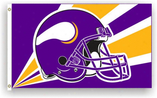 Minnesota Vikings 3x5 Helmet Flag