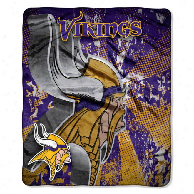 Minnesota Vikings 50x60 Grunge Micro Raschel Put off