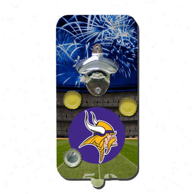 Minnesota Vikings 5x10 Magnetic Clink & Drink Bottle Opener