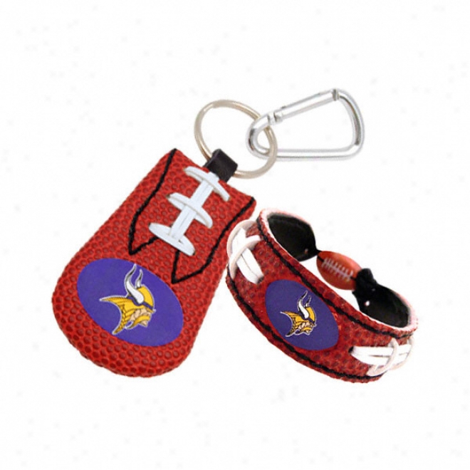 Minneesota Vikings Bracelet & Keychain Set