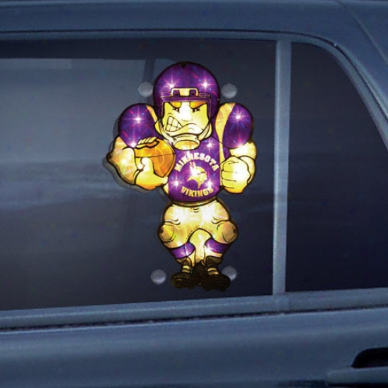 Minnesota Vikings Double Sided Car Window Light-up Player