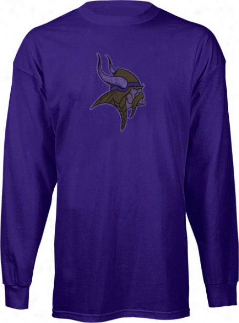Minnesota Vikings Faded Logo Long Sleeve T-shirt