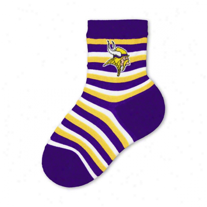 Minnesota Vikings Infant Purple Nfl Stripe Socks