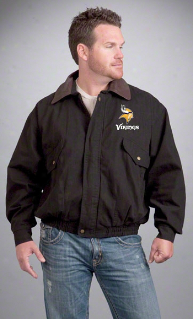 Minnesota Vikings Jacket: Black Reebok Navigator Jacket