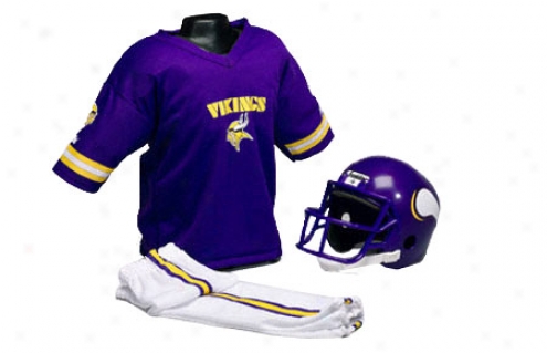 Minnesota Vikings Kids Medium Nfl Helmet & Unifkrm Set