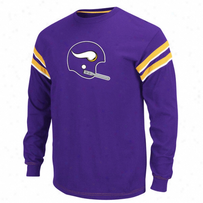 Minnesota Vikings Legacy End Of Line Ii Long Sleege Crew Shirt