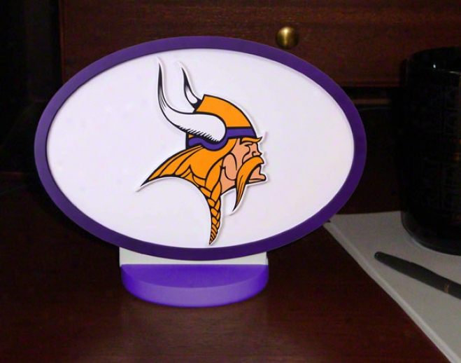 Minnesota Vikings Logo Art With Stand