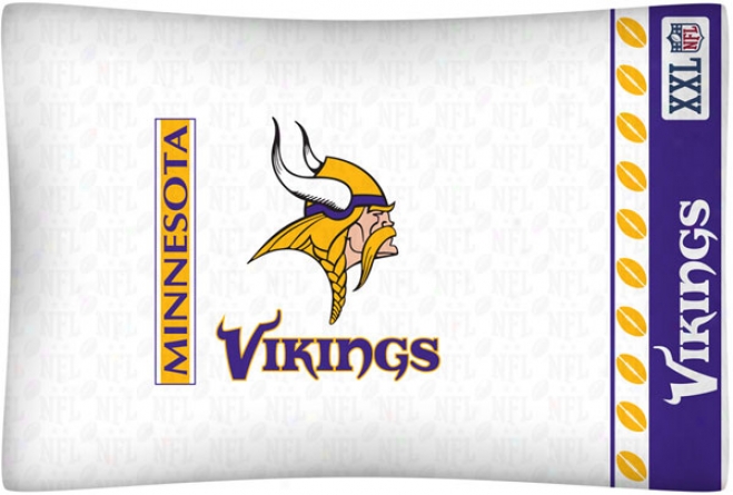 Minnesota Vikings Micro Fiber Logo Pillow Case