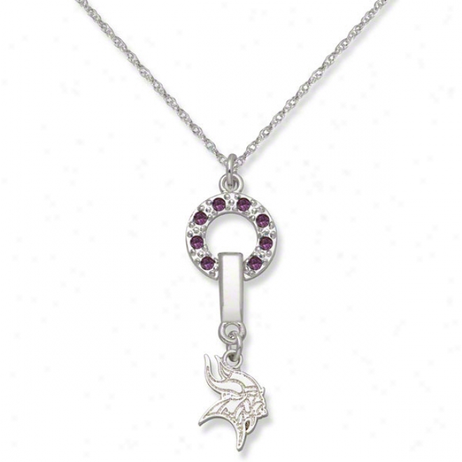 Minnesota Vikings Mvp Crystal Necklace