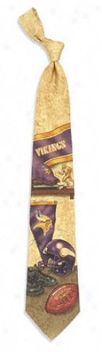 Minnesota Vikings Nostalgia 2 Silk Tie