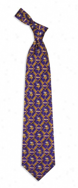 Minnesota Vikings Pattern Silk Tie