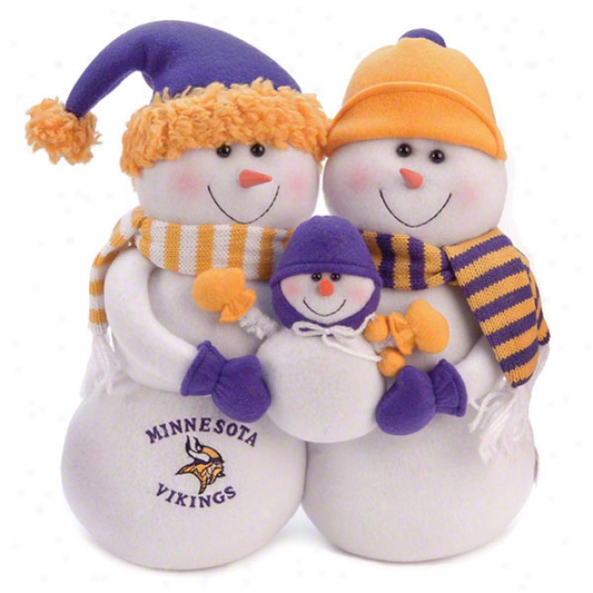 Minnesota Vikings Plush Snowman Family