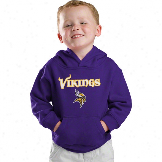 Minnesota Vikings Prple Kids 4-7 Embroidered Hooded Sweatshirt