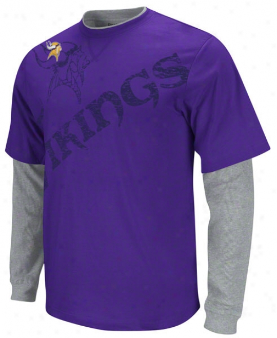 Minnesota Vikings Purple Skirmish Splitter Long Sleeve T-shirt